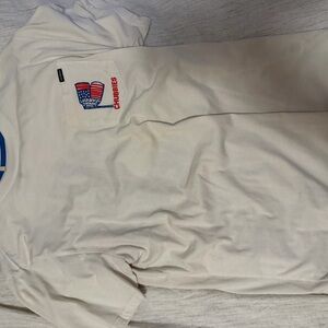 Chubbies White Tee with Patriotic Graphic